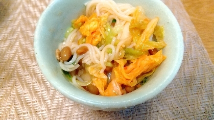冷やしキムチ納豆素麺＋＋