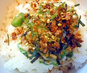 オクラおかかごはん