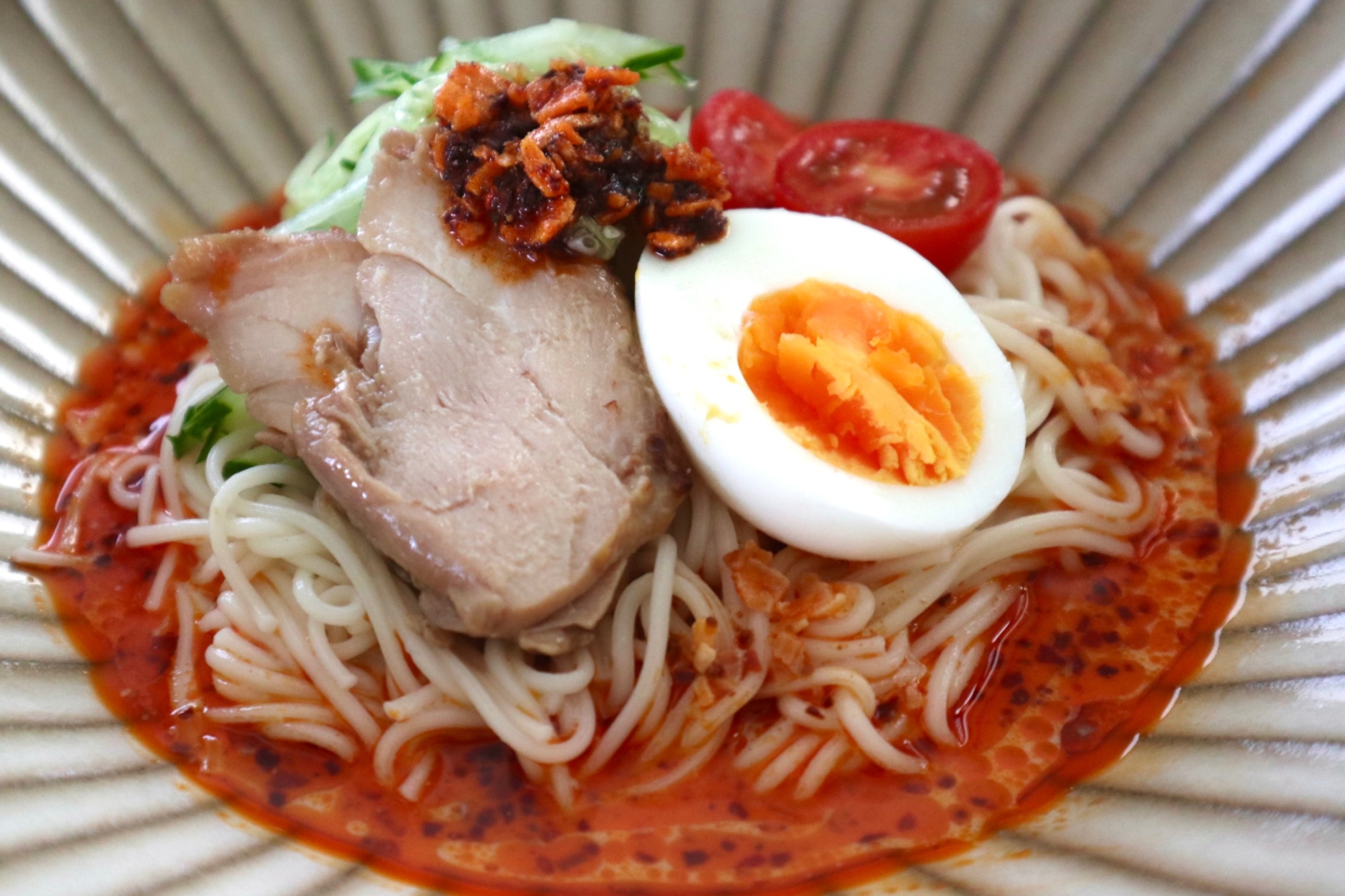 食べるラー油で簡単ピリ辛豆乳麺