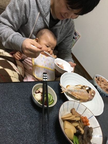 お食い初め♪魚焼きグリルで鯛の姿焼き