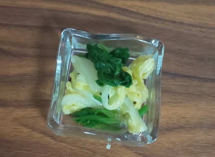 白菜とほうれん草のおひたし