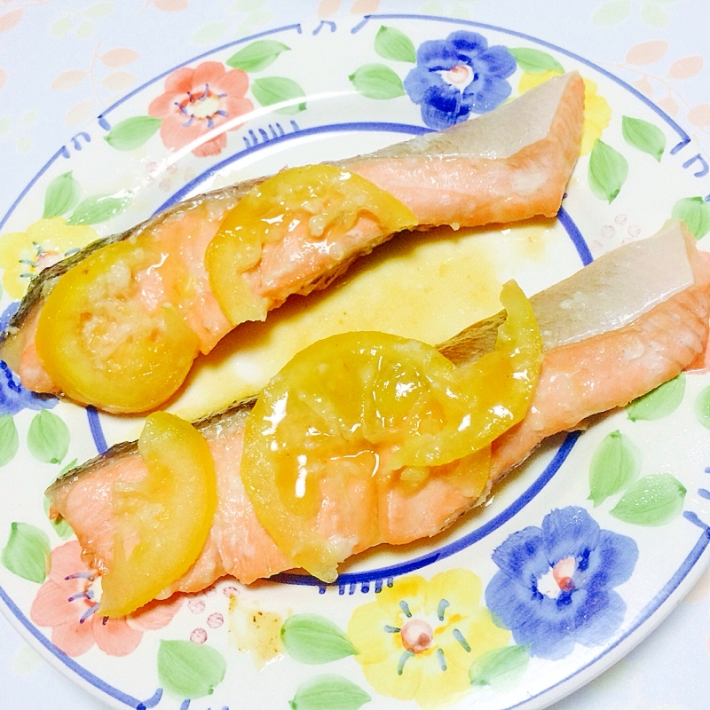 生サーモンのレモンジャム&塩麹蒸焼き