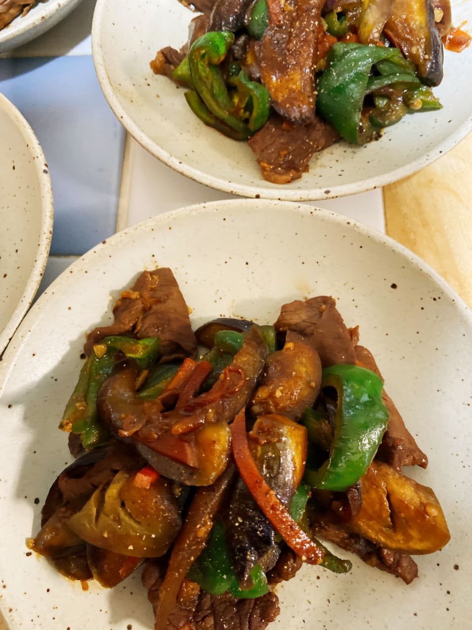 牛肉と夏野菜の甜麺醤炒め
