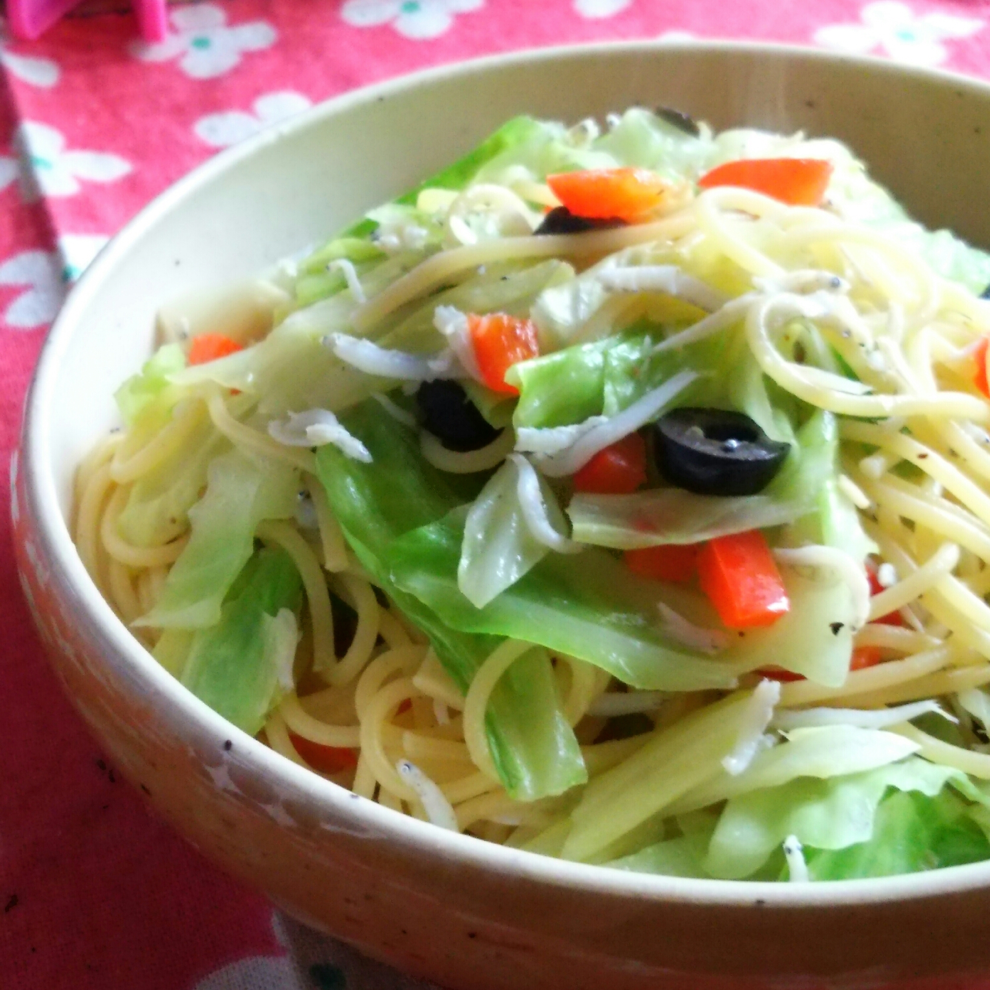 定番☆釜揚げしらすとキャベツのパスタ