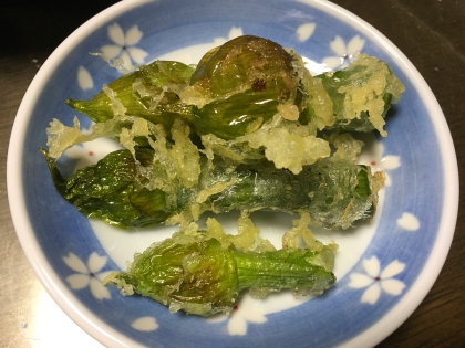 春の味☆ねぎ坊主の天ぷら