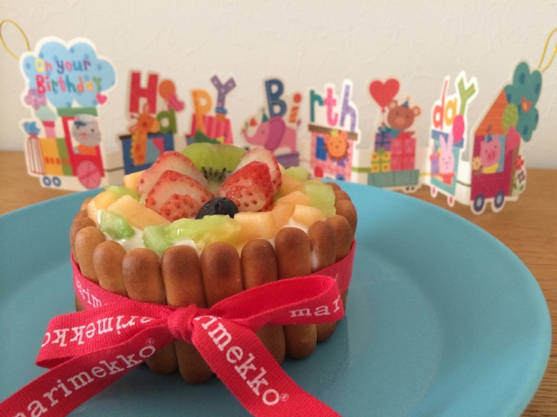 1歳のお誕生日☆水切りなしの簡単ケーキ