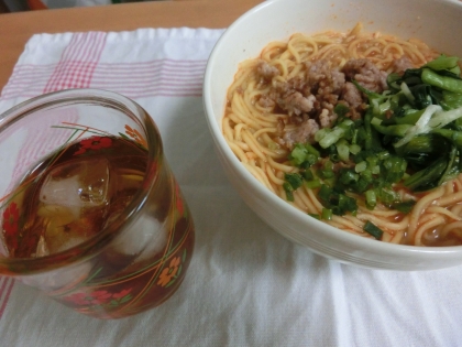 【袋麺を簡単アレンジ】野菜たっぷり緑のタンタンメン