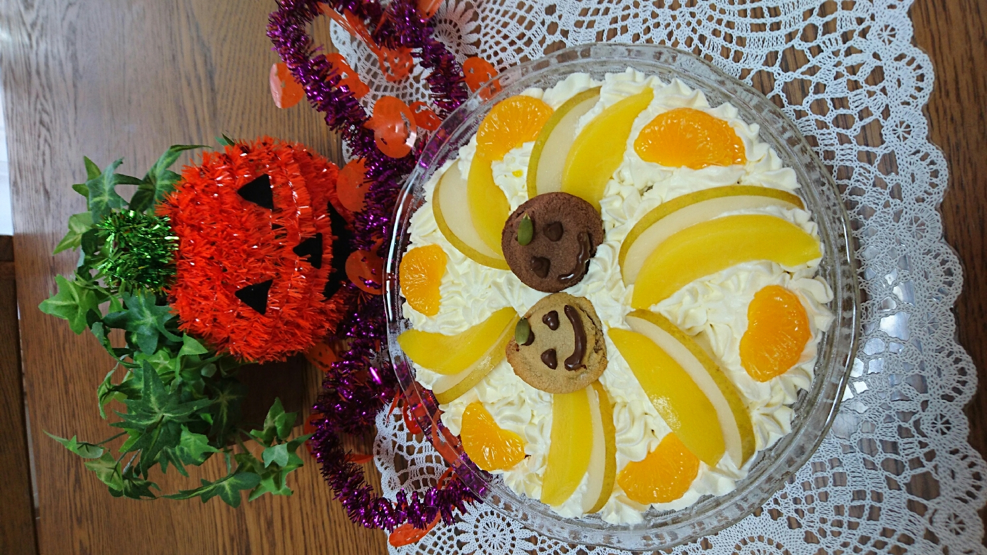 ハロウィンのパーティーに簡単スコップケーキ