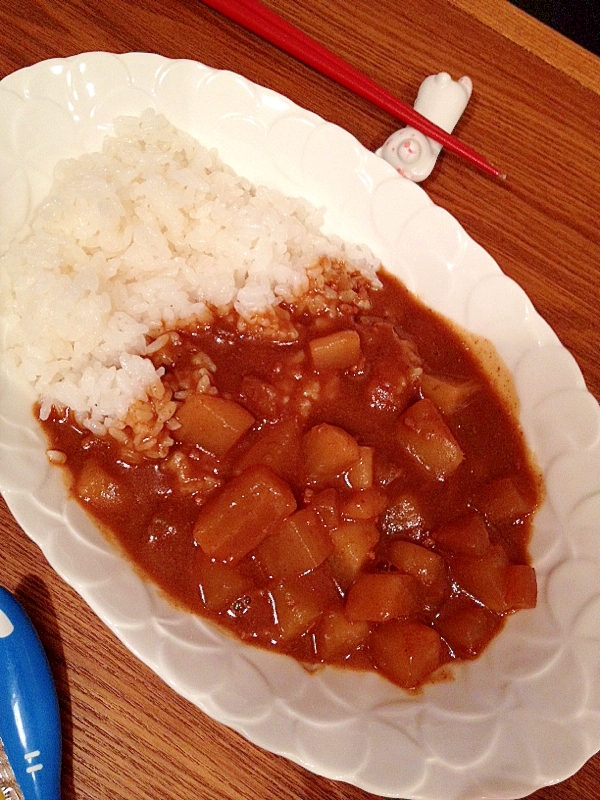 大根と合いびき肉のカレー