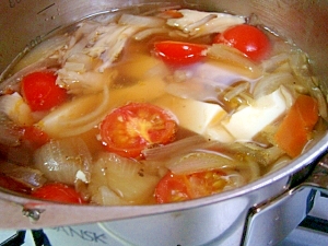 トマトと豆腐のお野菜スープ♪