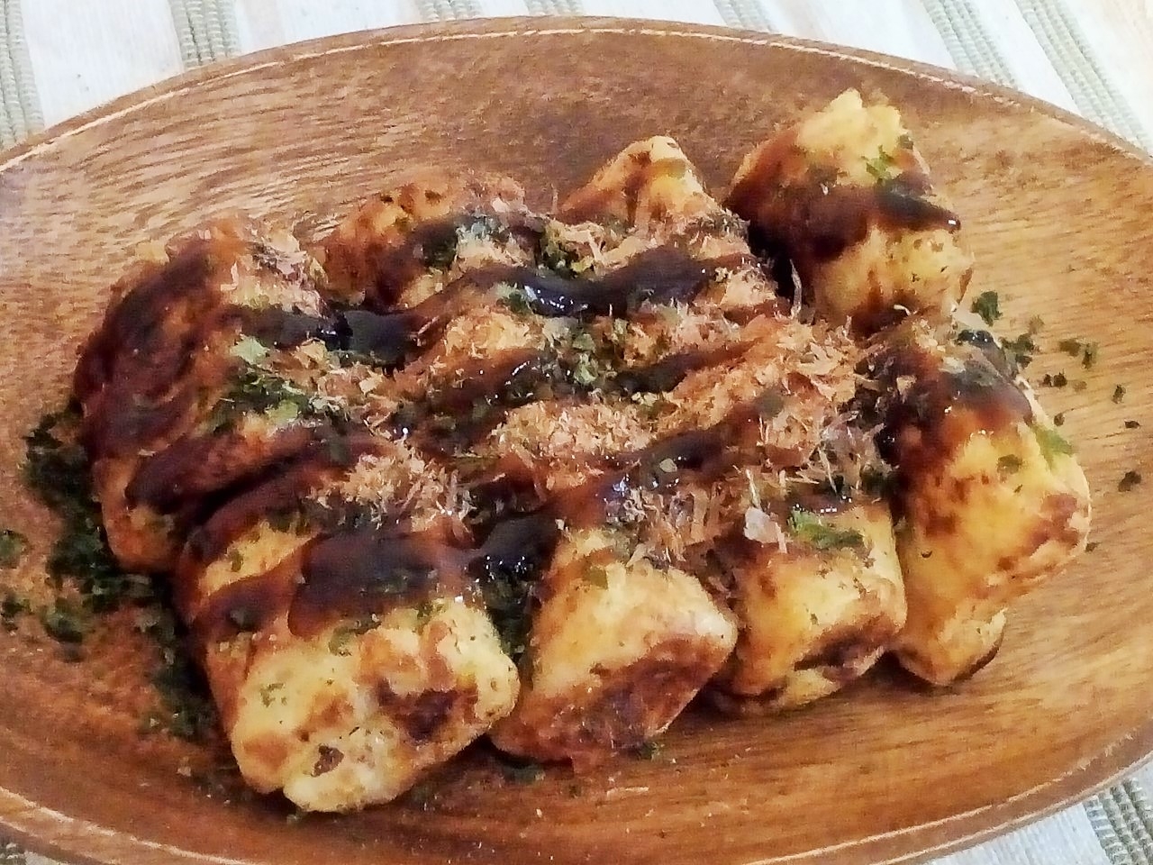 ♪フライパンで作るたこ焼き♡(玉子焼き型)♪