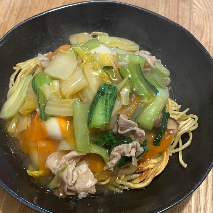 オイスター風味のあんdeパリパリかた焼きそば