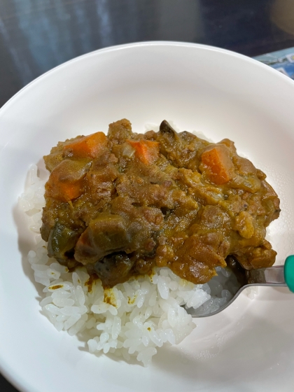 茄子とひき肉のカレー