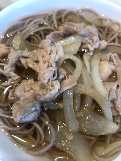 豚肉の肉そば 〜ごま油とにんにく風味〜