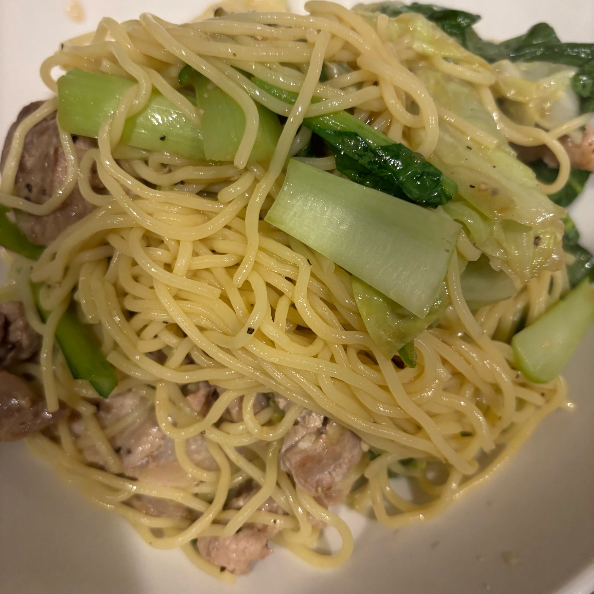 小松菜汁焼きそば