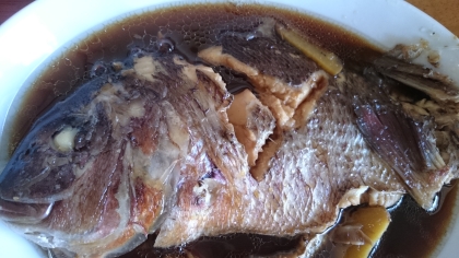 鯛の煮付けって初めて作ったので、ウロコや内臓を取るのがすごく苦労しましたが、初めてにしてはなかなか上手くできました！