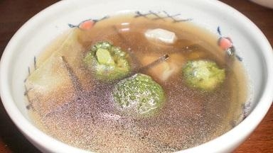 ブロッコリーとキャベツの佃煮スープ