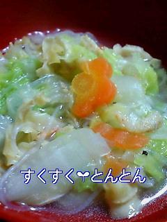 白菜と干し海老の春雨スープ