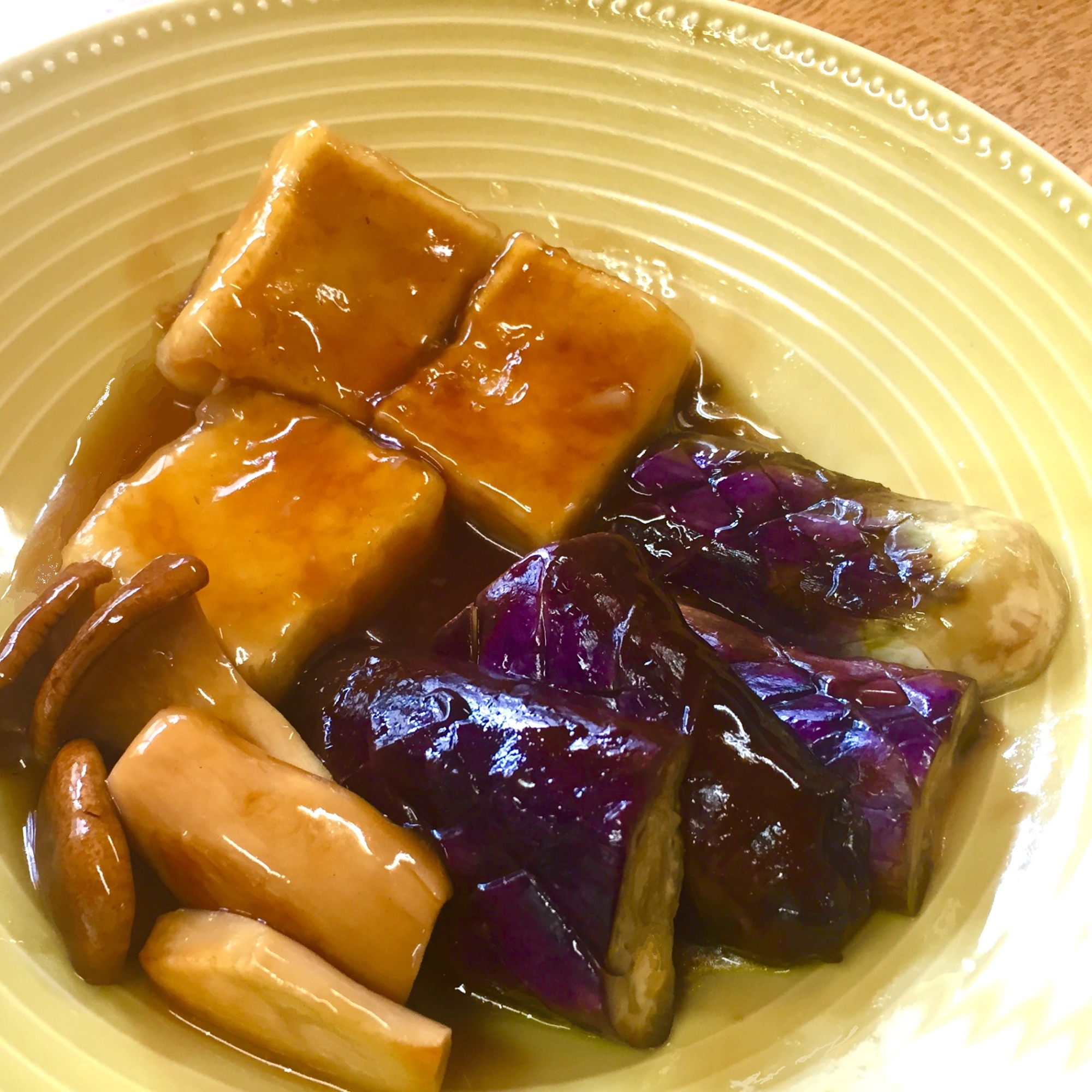 揚げ高野豆腐と茄子の とろみ煮