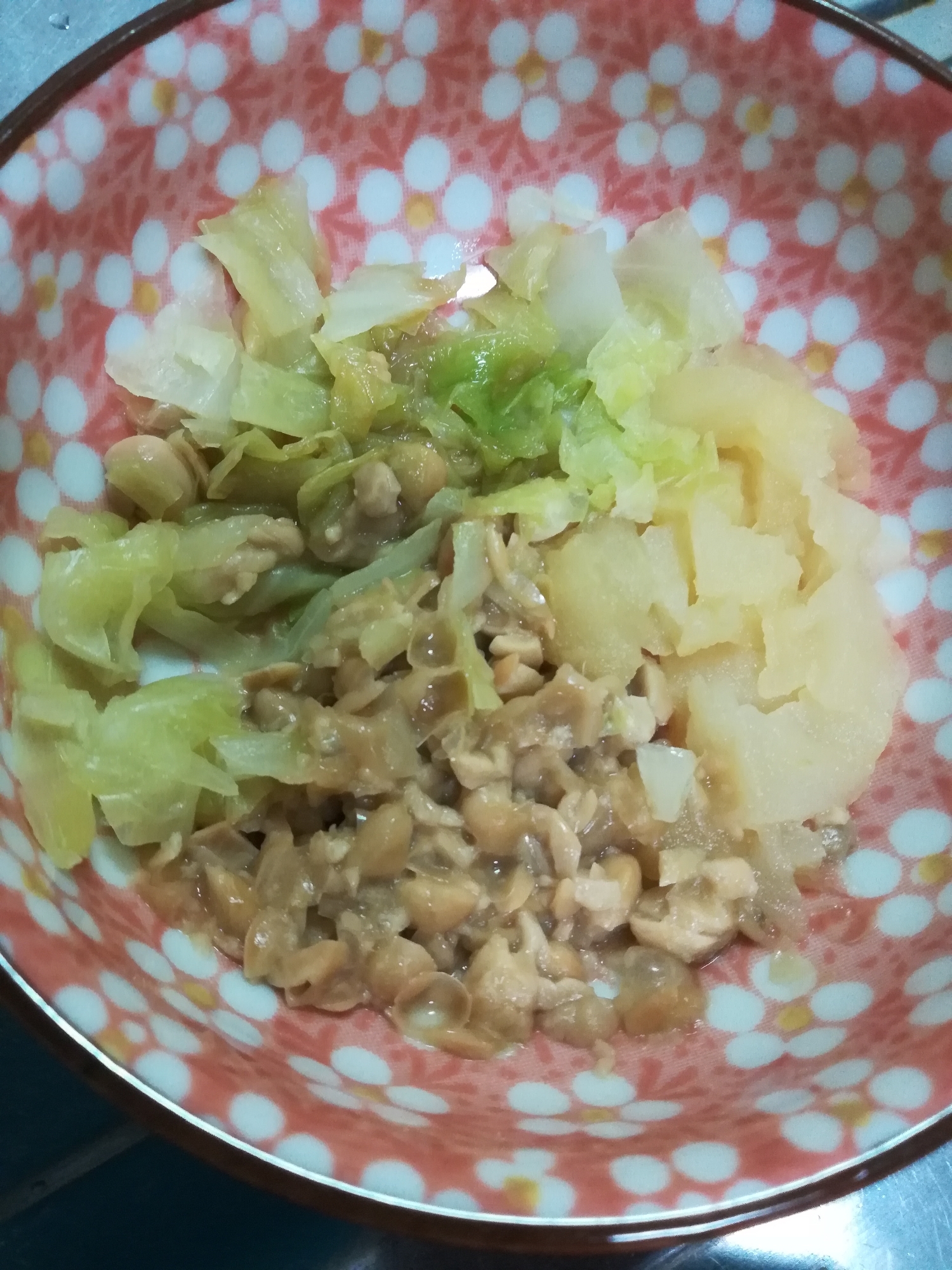 離乳食★納豆キャベツりんご