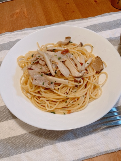 さっぱり☆豚肉の梅しそスパゲティ