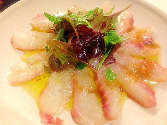 おつまみに 簡単鯛のカルパッチョ レシピ 作り方 By ゆっぷりん 楽天レシピ おつまみに 簡単鯛のカルパッチョ レシピ 作り方 By ゆっぷりん 楽天レシピ