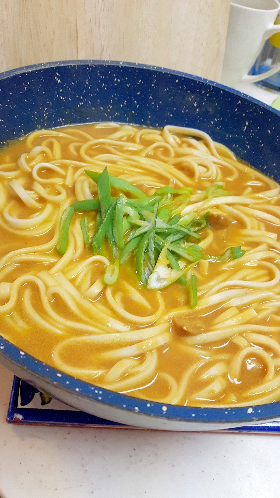 レトルトカレーで！(^^)ミルキーカレーうどん♪