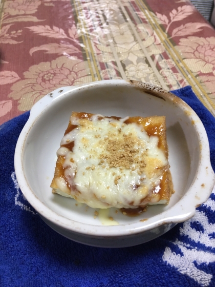 この間作ったふろふき大根用の田楽味噌で♪チーズと味噌が良く合って美味しかったです。