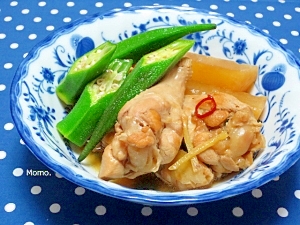 圧力鍋で手羽元と大根の煮物