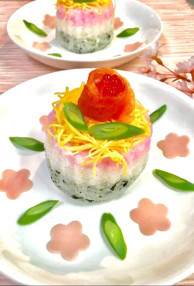 ひな祭り三色寿司ケーキ レシピ 作り方 By ローズ ローズ 楽天レシピ