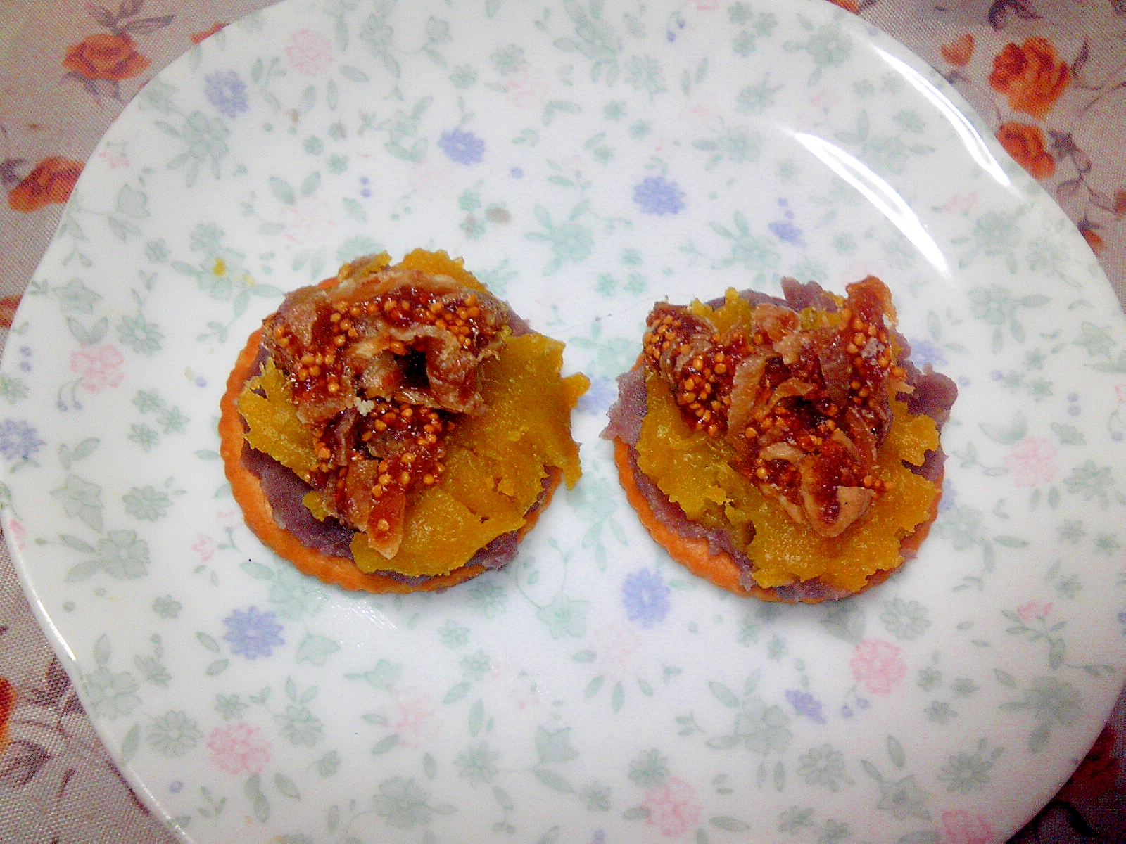 餡子と安納芋とドライいちじくのリッツ♪