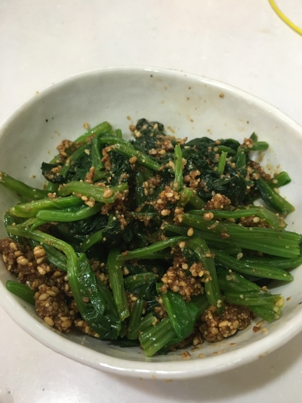 ほうれん草のお浸しごま油風味