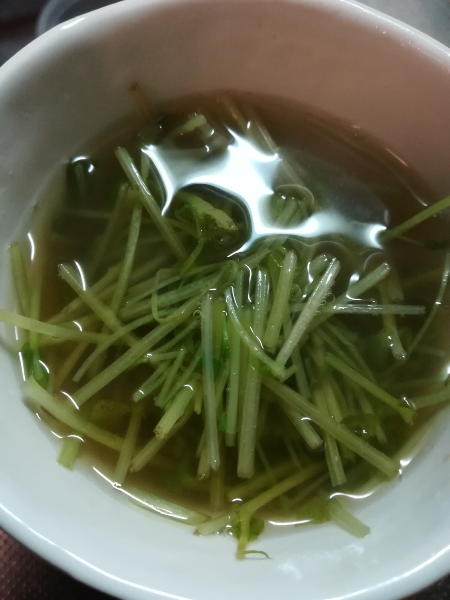豆苗の中華スープ