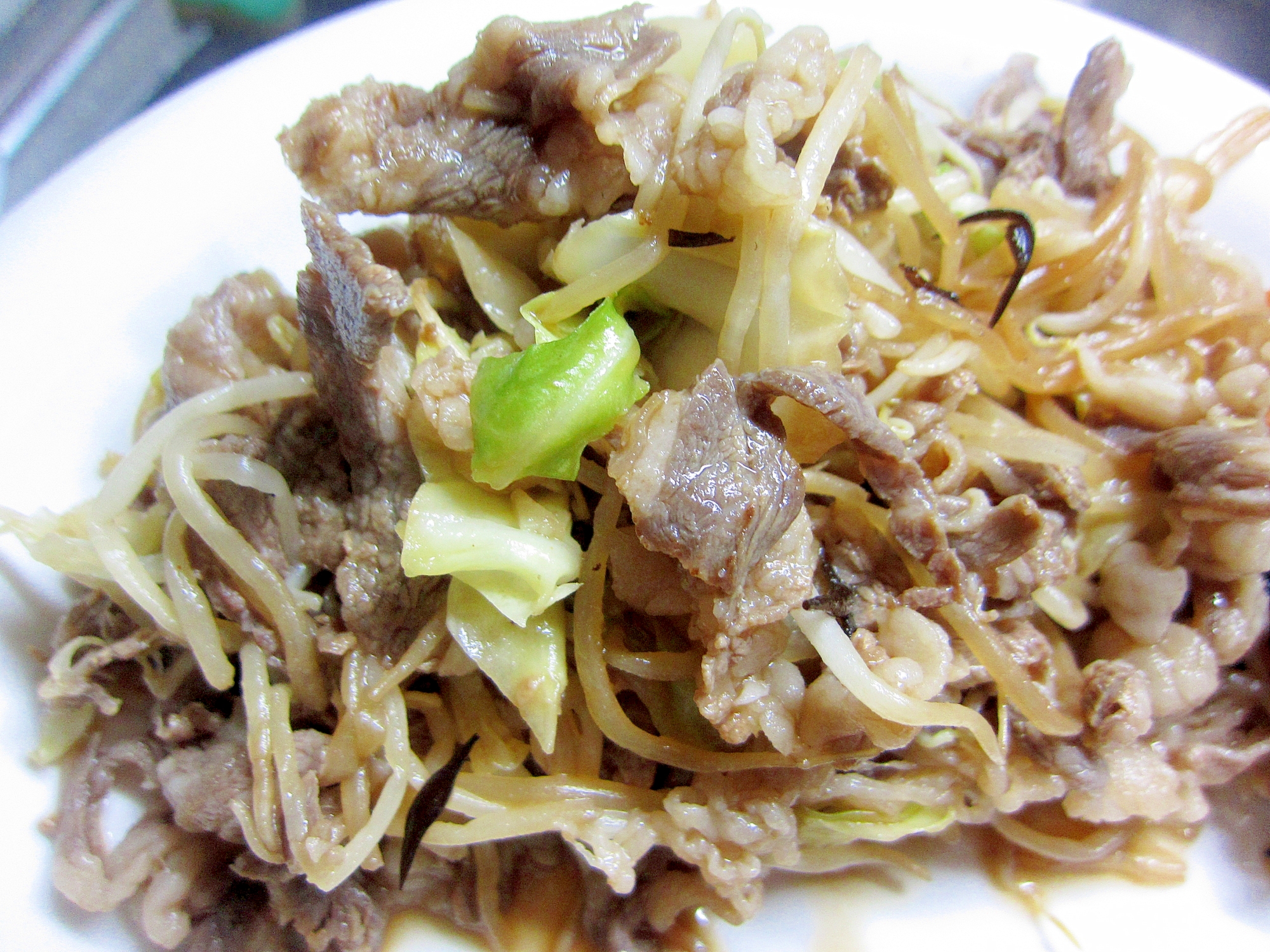 牛肉と野菜のめんつゆ炒め☆