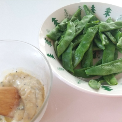 電子レンジで☆モロッコインゲン味噌ごまマヨディップ