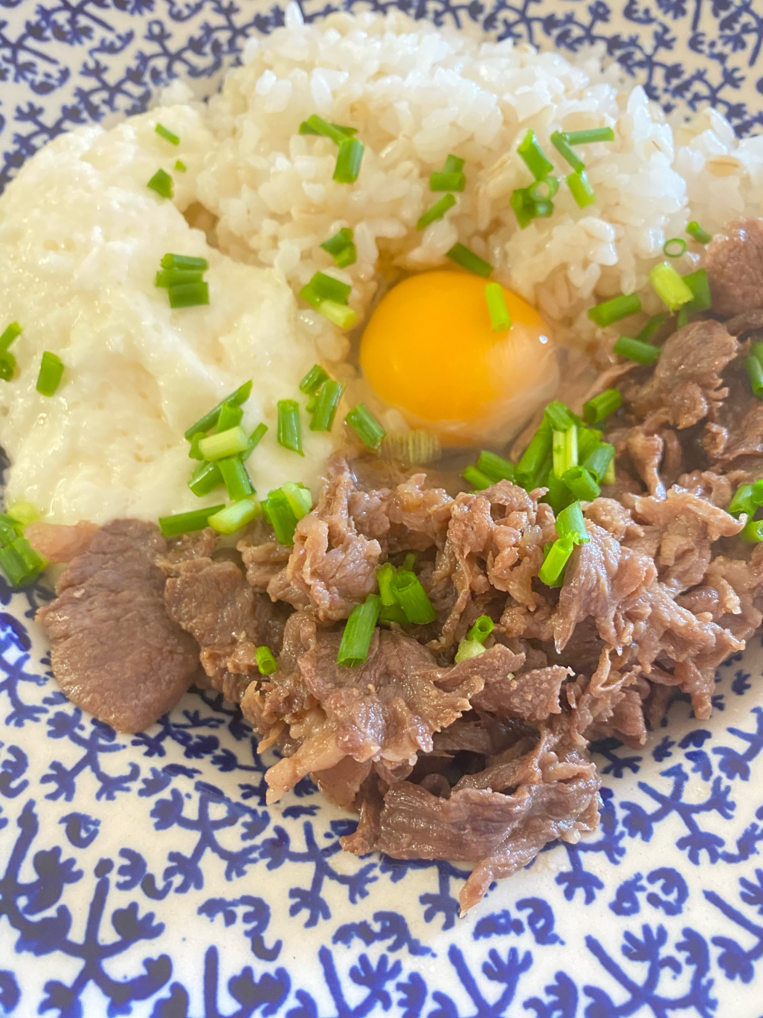 ★我が家のスタ丼★肉&とろろ&生卵でスタミナ丼！