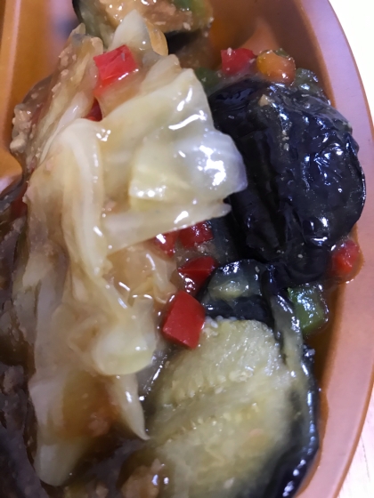 なすと鶏ひき肉の和風あんかけ丼
