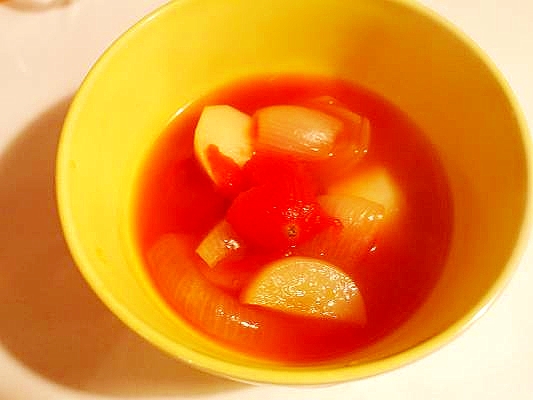 圧力鍋で♪　野菜だけのトマトスープ
