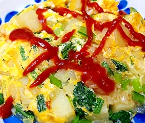小松菜とポテトのスパニッシュオムレツ