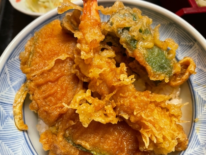 エビと舞茸の天丼