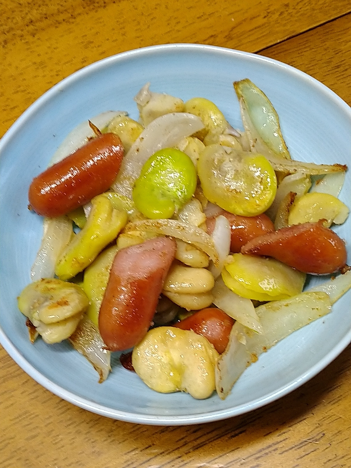 そら豆でジャーマンポテト風