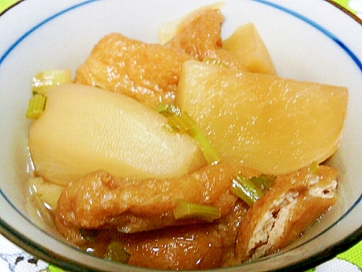 かぶと油揚げの煮物