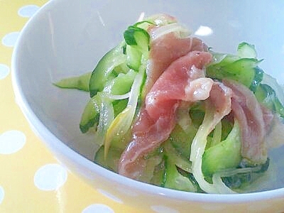 生ハム&きゅうりのマリネ