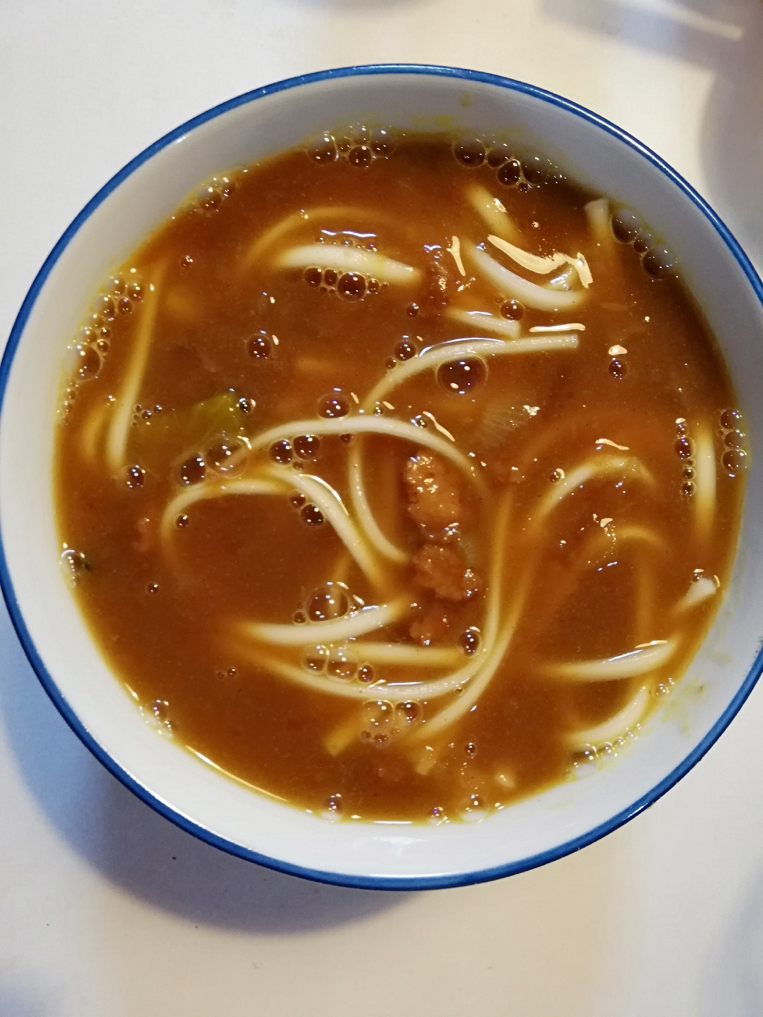 残ったカレーでお蕎麦屋さんのカレーうどん