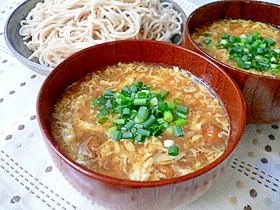 うどん・蕎麦に♪なめこかき玉のつけ汁