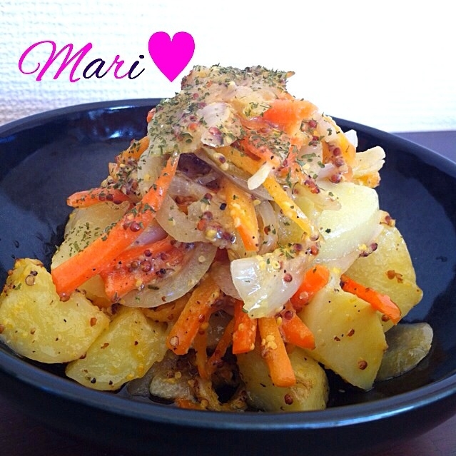 【レンジで簡単】じゃがいもの♡粒マスタードオイル煮