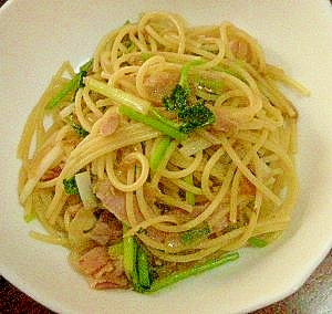 三つ葉たっぷり♪和風パスタ