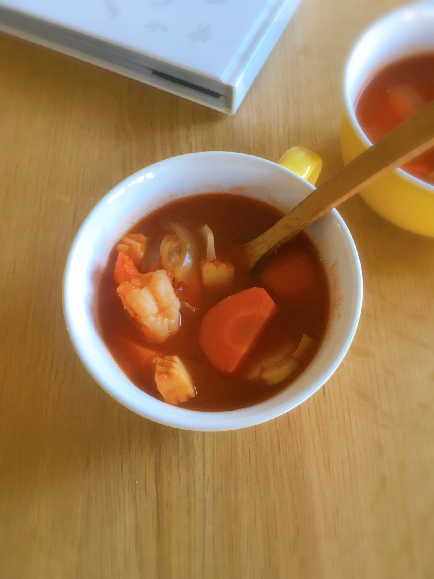 トマトジュースで作る☆簡単ブイヤベース風スープ