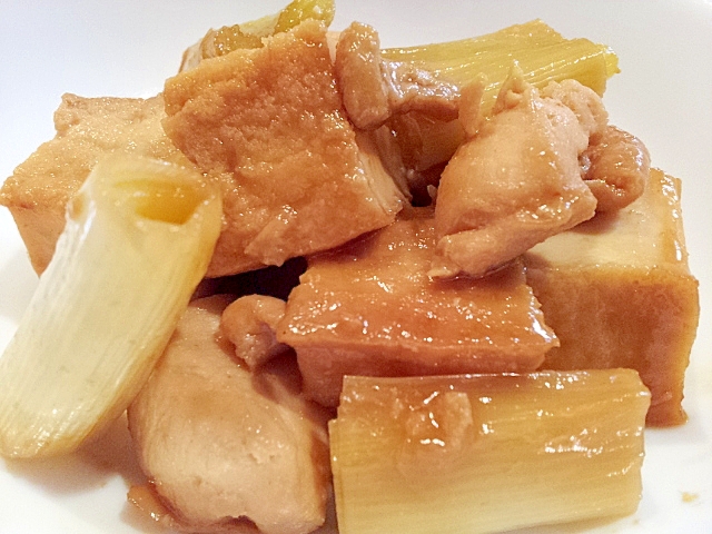 鶏むね肉と厚揚げの生姜ソテー