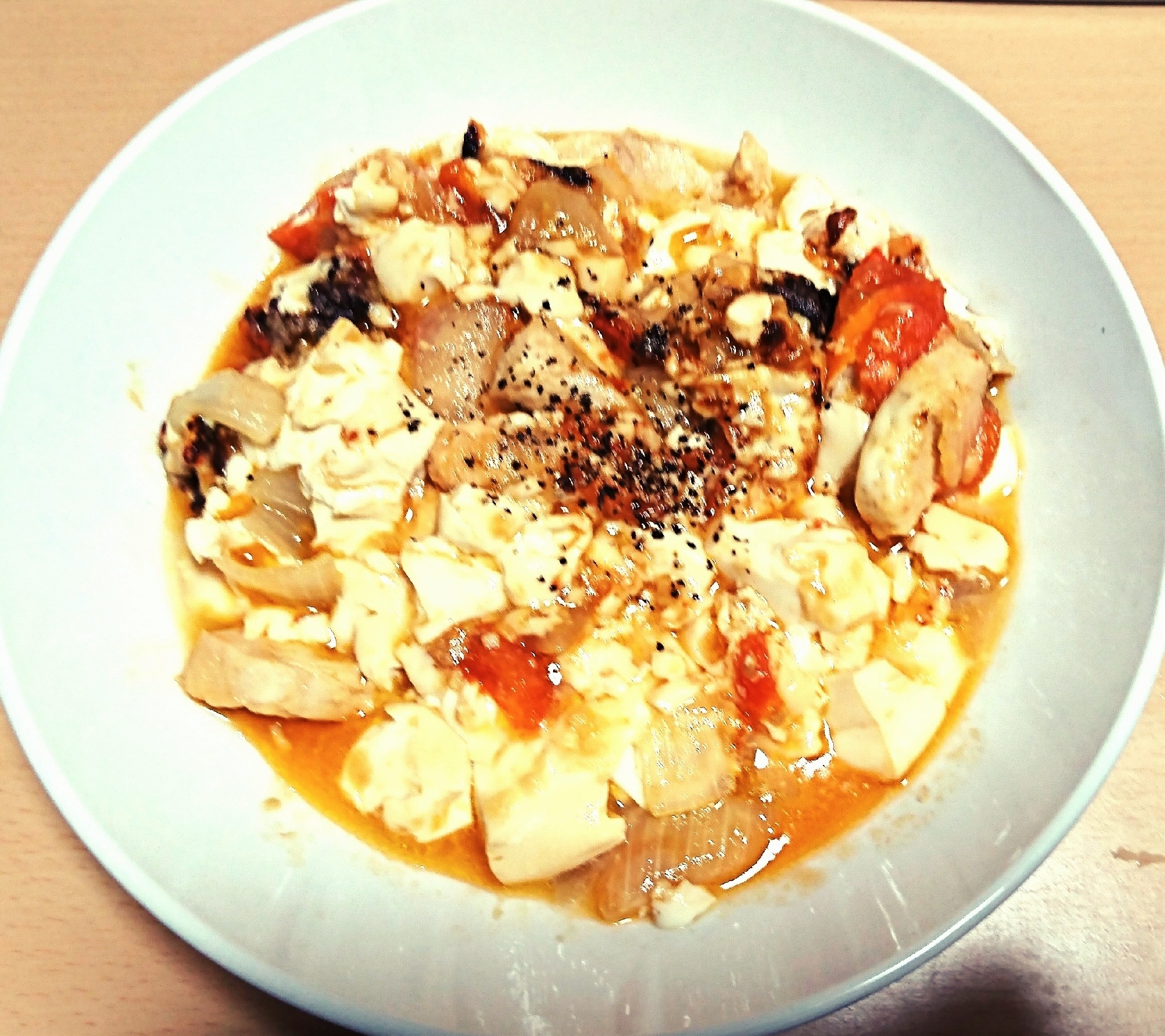豆腐ととりささみのトロっと煮